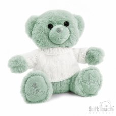 TB320-SG: 20cm Sage Green Teddy Bear w/Sweater